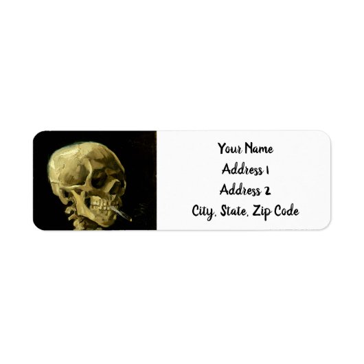 ヴァンゴッホ喫煙スケルトン ラベル (正面)