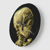 ヴァンゴッホ喫煙スケルトン ラージ壁時計 (傾斜)