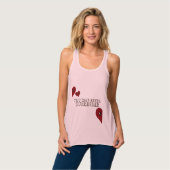 ヴァンゴッホ抽象芸術赤いハート顔 タンクトップ (正面フル)