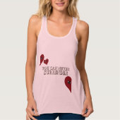 ヴァンゴッホ抽象芸術赤いハート顔 タンクトップ (正面)