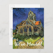 ヴァンゴッホ教会のオーヴェースでの住所の変更 案内ポストカード (正面/裏面)