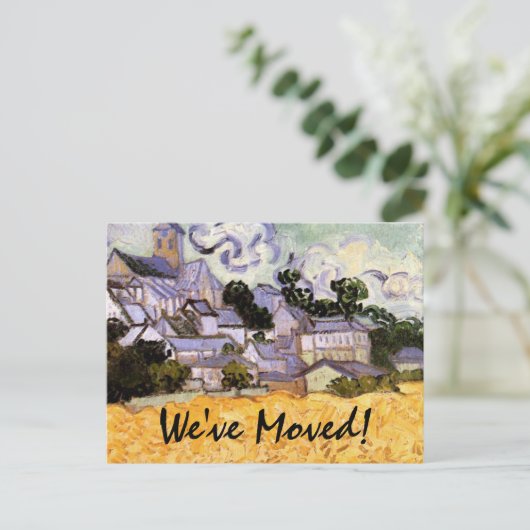 ヴァンゴッホ教会のオーヴェースでの住所の変更 案内ポストカード (スタンド正面)