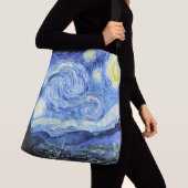 ヴァンゴッホ星空の夜の印象派トートバッグ クロスボディバッグ (クローズアップ)