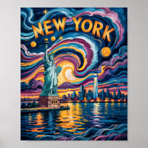 ヴァンゴッホ星空の夜ニューヨーク自由旅行