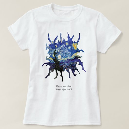 ヴァンゴッホ星空の夜1889 Tシャツ (デザイン正面)