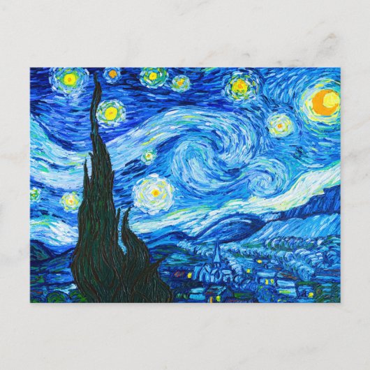 ヴァンゴッホ星空の夜 ポストカード (正面)