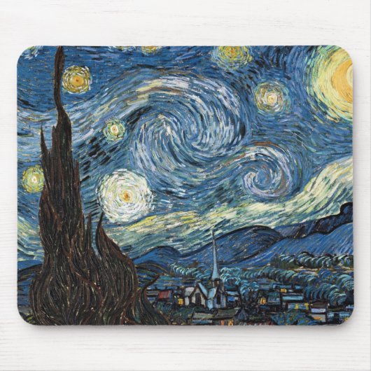 ヴァンゴッホ星空の夜 マウスパッド (正面)