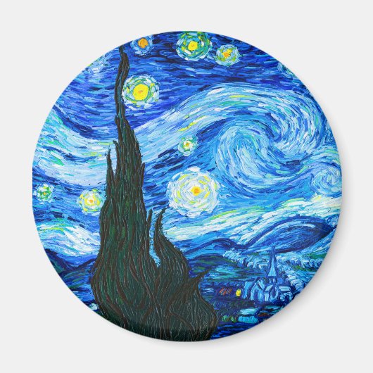 ヴァンゴッホ星空の夜 マグネット (正面)