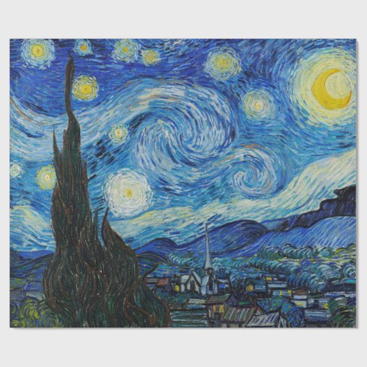 ヴァンゴッホ星空の夜 ラッピングペーパー (フラット)