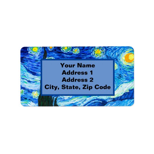 ヴァンゴッホ星空の夜 ラベル (正面)