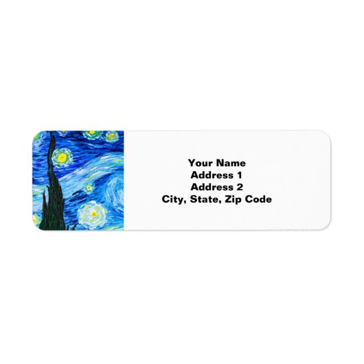 ヴァンゴッホ星空の夜 ラベル (正面)