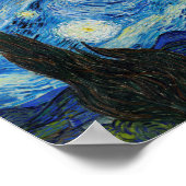 ヴァンゴッホ星空の夜。印象派ヴィンテージ芸術 ポスター (角)