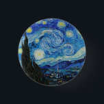 ヴァンゴッホ星空の夜。印象派ヴィンテージ芸術 缶バッジ<br><div class="desc">ファンゴッホ「星空の夜」ボタン。</div>