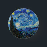 ヴァンゴッホ星空の夜。印象派ヴィンテージ芸術 缶バッジ<br><div class="desc">ファンゴッホ「星空の夜」ボタン。</div>