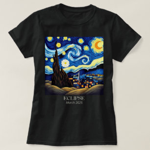 ヴァンゴッホ星空太陽の夜食 Tシャツ