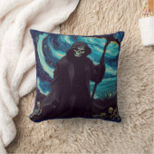 ヴァンゴッホ死神の夜と日 クッション (ブランケット)