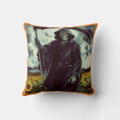 ヴァンゴッホ死神の夜と日 クッション (裏面)