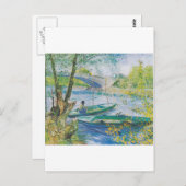 ヴァンゴッホ漁師とポンデクリシーのボート ポストカード (正面/裏面)