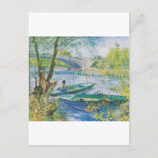 ヴァンゴッホ漁師とポンデクリシーのボート ポストカード (正面)