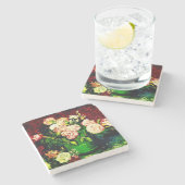 ヴァンゴッホ牡丹とバラ ストーンコースター (横)