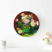 ヴァンゴッホ牡丹とバラ ラージ壁時計 (ホーム)
