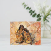 ヴァンゴッホ絵画有名な靴だ ポストカード (スタンド正面)