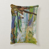 ヴァンゴッホ魚釣りの春、ポンデクリシー アクセントクッション (裏面(縦))
