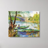 ヴァンゴッホ魚釣りの春、ポンデクリシー キャンバスプリント (正面)