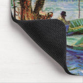 ヴァンゴッホ魚釣りの春、ポンデクリシー マウスパッド (コーナー)