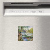 ヴァンゴッホ魚釣りの春、ポンデクリシー マグネット (インサイチュ (食洗機))