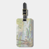 ヴァンゴッホ魚釣りの春、ポンデクリシー ラゲッジタグ (正面縦)