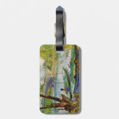 ヴァンゴッホ魚釣りの春、ポンデクリシー ラゲッジタグ (裏面縦)