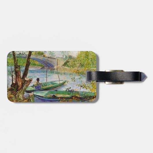 ヴァンゴッホ魚釣りの春、ポンデクリシー ラゲッジタグ (裏面横)