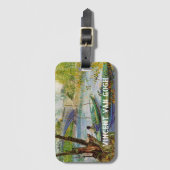 ヴァンゴッホ魚釣りの春、ポンデクリシー ラゲッジタグ (正面縦)