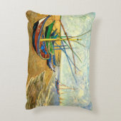 ヴァンゴッホ魚釣りボーツビーチアットサイントマリーズ アクセントクッション (裏面(縦))