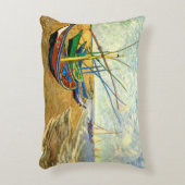 ヴァンゴッホ魚釣りボーツビーチアットサイントマリーズ アクセントクッション (正面(垂直))