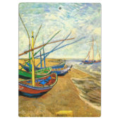 ヴァンゴッホ魚釣りボーツビーチアットサイントマリーズ クリップボード (裏面)