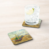 ヴァンゴッホ魚釣りボーツビーチアットサイントマリーズ コースター (右側)