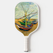 ヴァンゴッホ魚釣りボーツビーチアットサイントマリーズ ピックルボールラケット (裏面)
