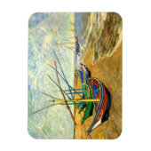 ヴァンゴッホ魚釣りボーツビーチアットサイントマリーズ マグネット (縦)