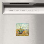 ヴァンゴッホ魚釣りボーツビーチアットサイントマリーズ マグネット (インサイチュ (食洗機))