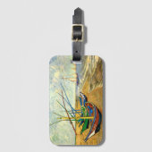 ヴァンゴッホ魚釣りボーツビーチアットサイントマリーズ ラゲッジタグ (正面縦)