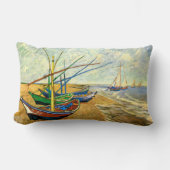 ヴァンゴッホ魚釣りボーツビーチアットサイントマリーズ ランバークッション (正面)