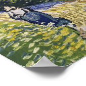 ヴァンゴッホ – オーヴェーズシュルオーセの教会 ポスター (角)