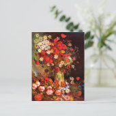 ヴァンゴッホ-ケシ付き花瓶、コーンフラワー、ペニー ポストカード (スタンド正面)