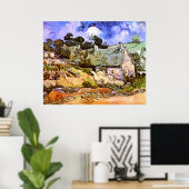 ヴァンゴッホ:コルデビルの農家コテージ ポスター (ホームオフィス)