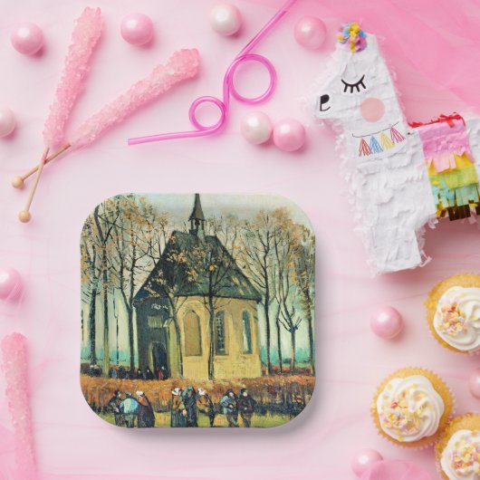 ヴァンゴッホ – コングレガシオン、リフォーム教会 ペーパープレート (パーティー)