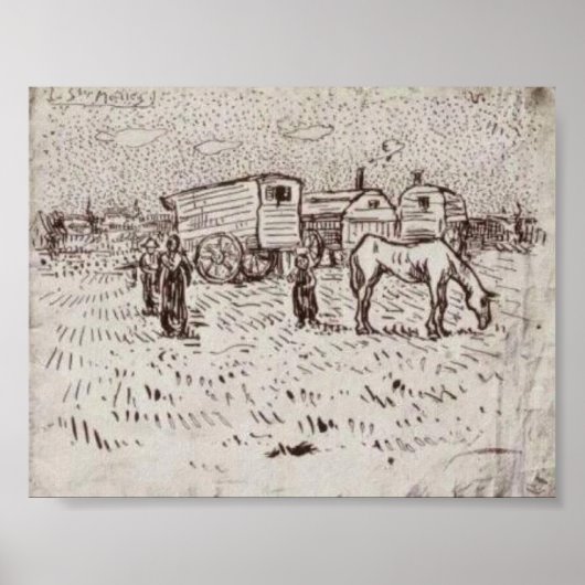 ヴァンゴッホ – ジプシー・アット・サントマリー ポスター (正面)