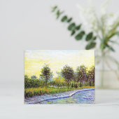 ヴァンゴッホ-スクエアサンピエールアットサンセッ素晴らしトアート ポストカード (スタンド正面)