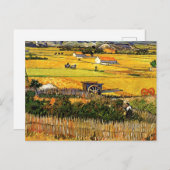 ヴァンゴッホ – モンマジュールでラクルで収穫する ポストカード (正面/裏面)